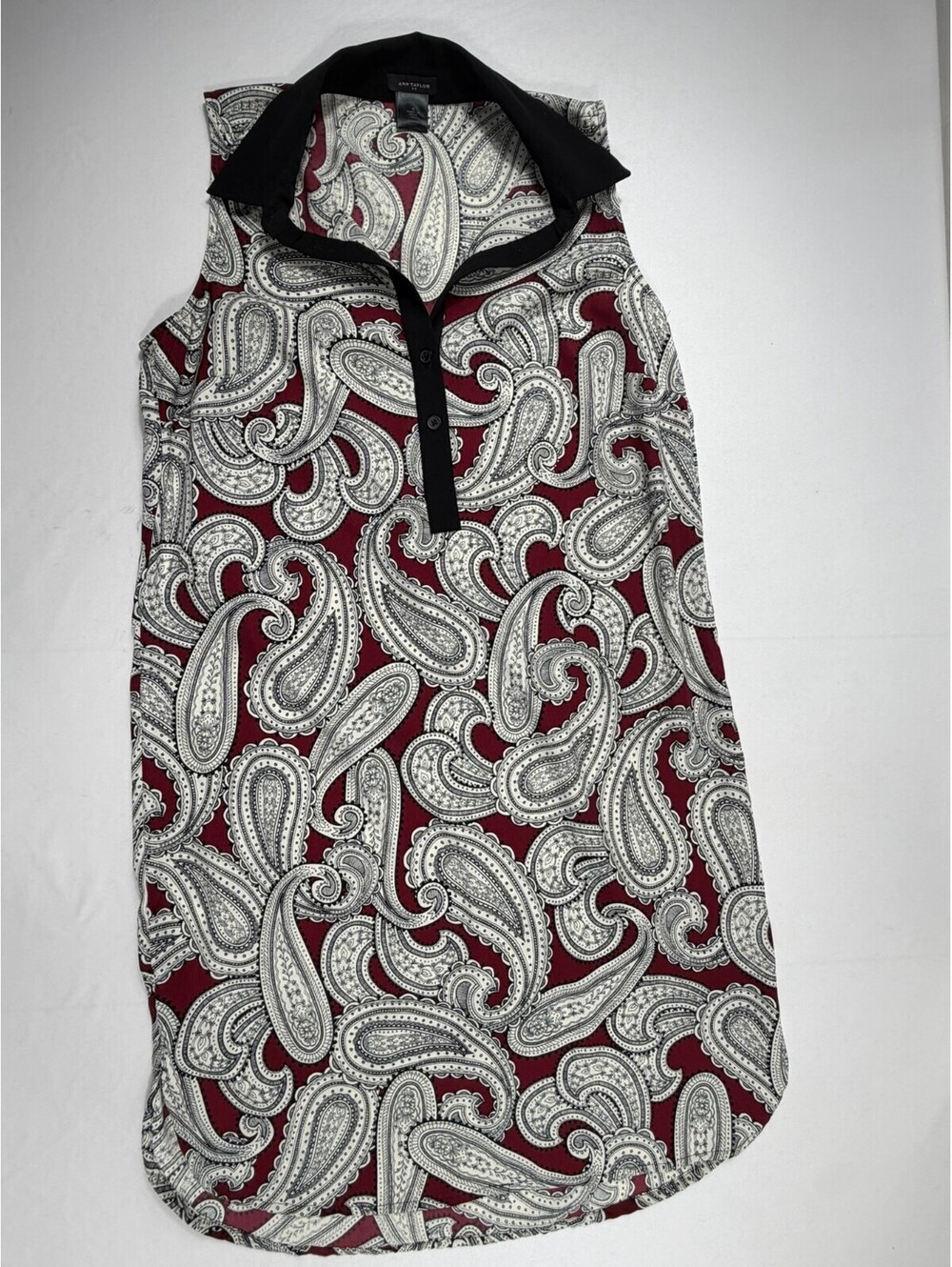Ann Taylor Sleeveless Paisley Print Tunic Dress Size S